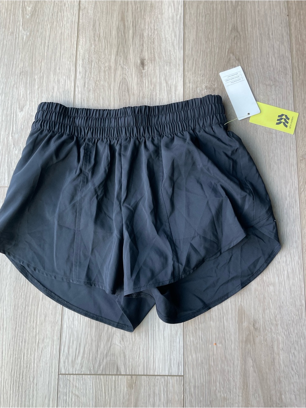 All in Motion Women's SZ Small Black Running Shorts 3" Mid Rise Light New W Tags